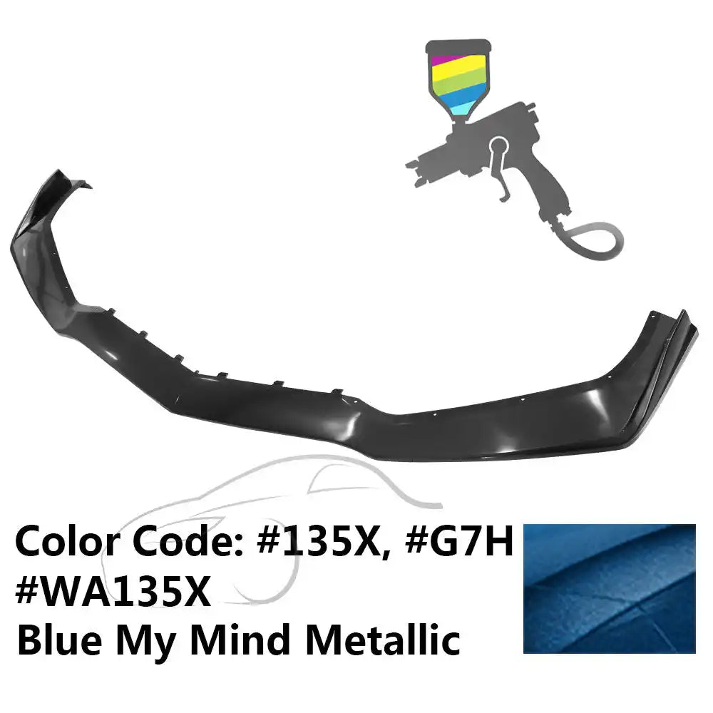 2014-2019 Chevy Corvette C7 ZR1 Style Painted Front Bumper Lip PP #135X, G7H, WA135X Blue My Mind Metallic