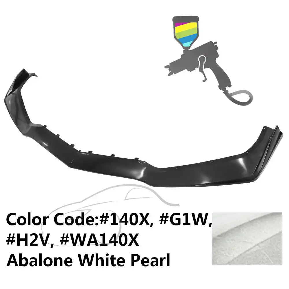 2014-2019 Chevy Corvette C7 ZR1 Style Painted Front Bumper Lip PP #140X, G1W, WA140X Abalone White Pearl