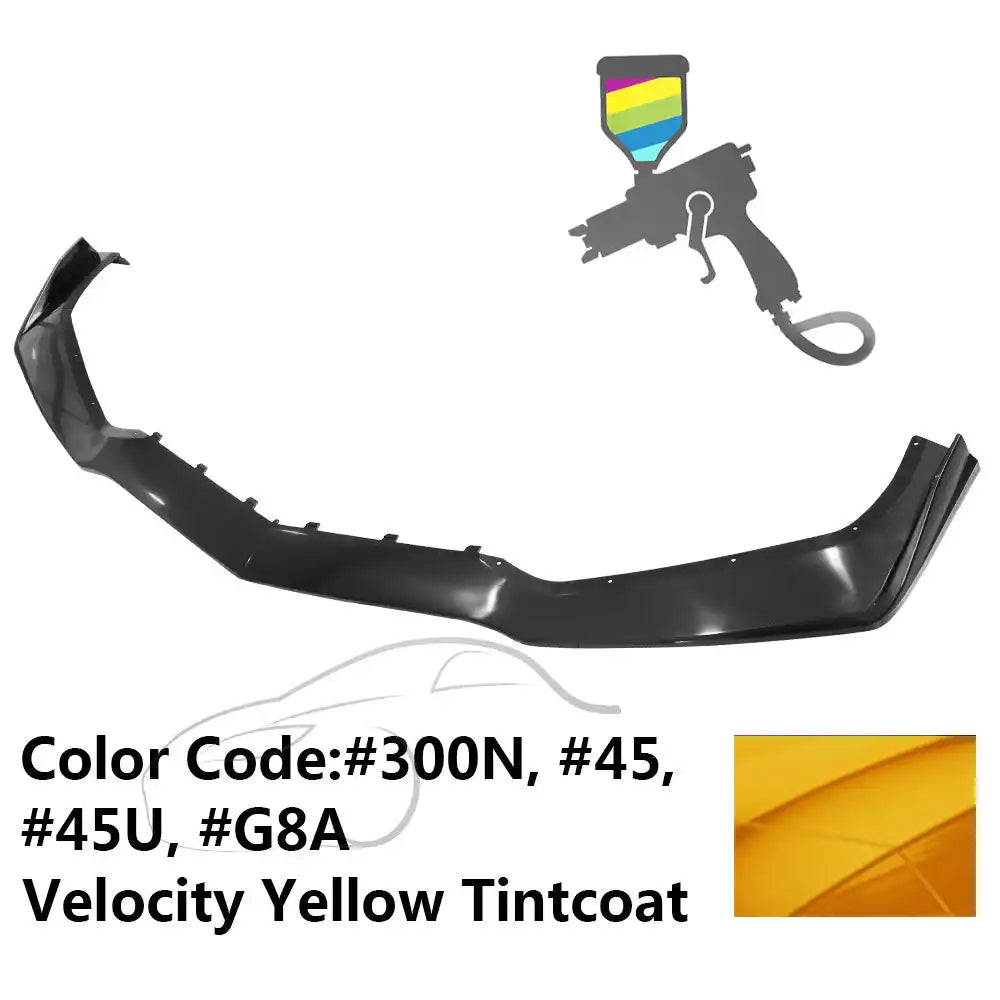 2014-2019 Chevy Corvette C7 ZR1 Style Painted Front Bumper Lip PP #300N, 45, 45U, WA300N Velocity Yellow