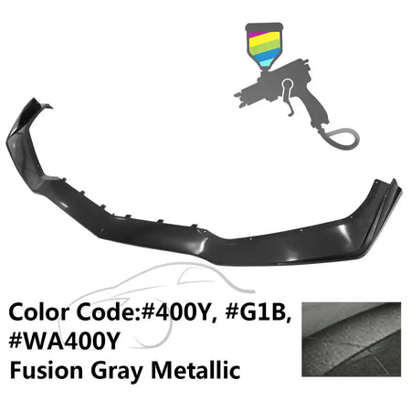 2014-2019 Chevy Corvette C7 ZR1 Style Painted Front Bumper Lip PP #400Y, G1B, WA400Y Fusion Gray Metallic