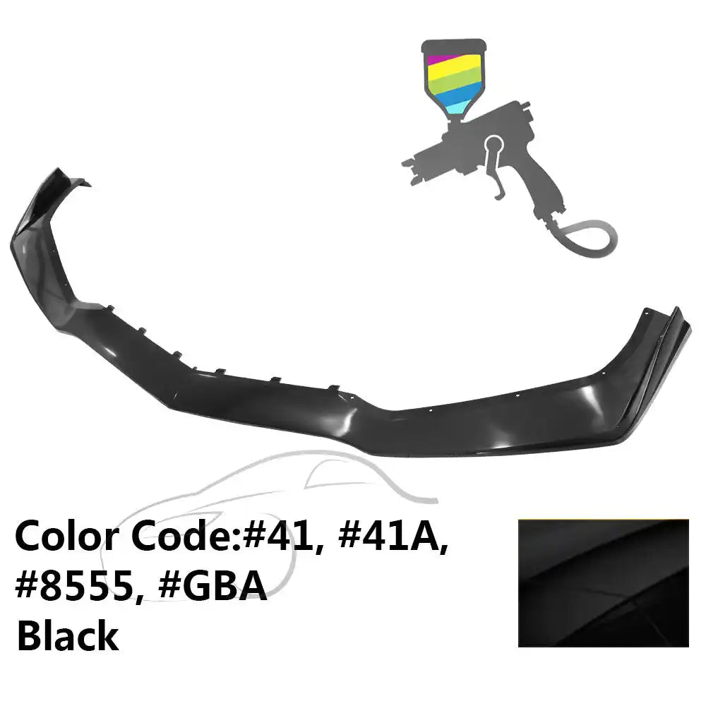 2014-2019 Chevy Corvette C7 ZR1 Style Painted Front Bumper Lip PP #41, 41A, 8555, GBA, WA8555 Black