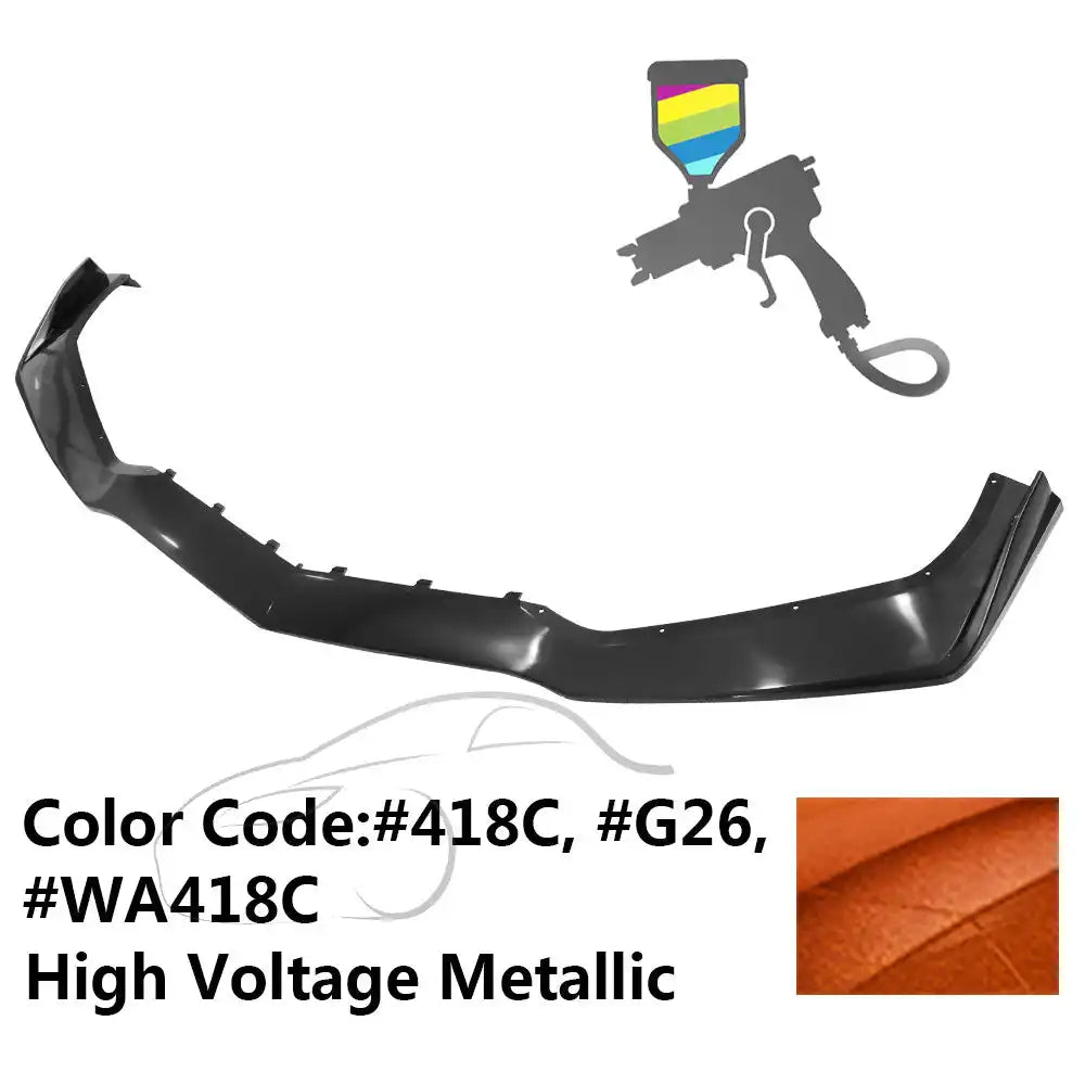 2014-2019 Chevy Corvette C7 ZR1 Style Painted Front Bumper Lip PP #418C, G26, WA418C High Voltage Metallic