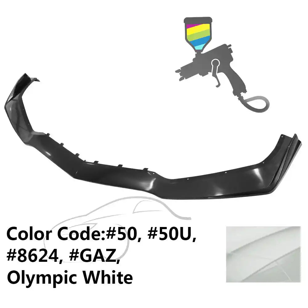 2014-2019 Chevy Corvette C7 ZR1 Style Painted Front Bumper Lip PP #50, 50U, GAZ, GCZ, WA8624 Olympic White