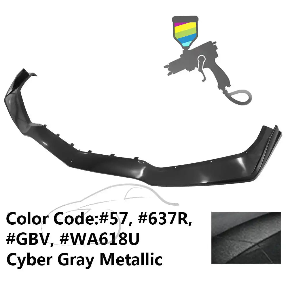 2014-2019 Chevy Corvette C7 ZR1 Style Painted Front Bumper Lip PP #57, WA618U, WA637R Cyber Gray Metallic