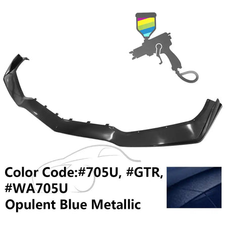 2014-2019 Chevy Corvette C7 ZR1 Style Painted Front Bumper Lip PP #705U, GTR, WA705U Opulent Blue Metallic