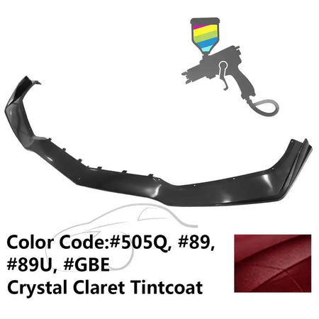 2014-2019 Chevy Corvette C7 ZR1 Style Painted Front Bumper Lip PP #89, 89U, WA505Q Crystal Claret Tintcoat