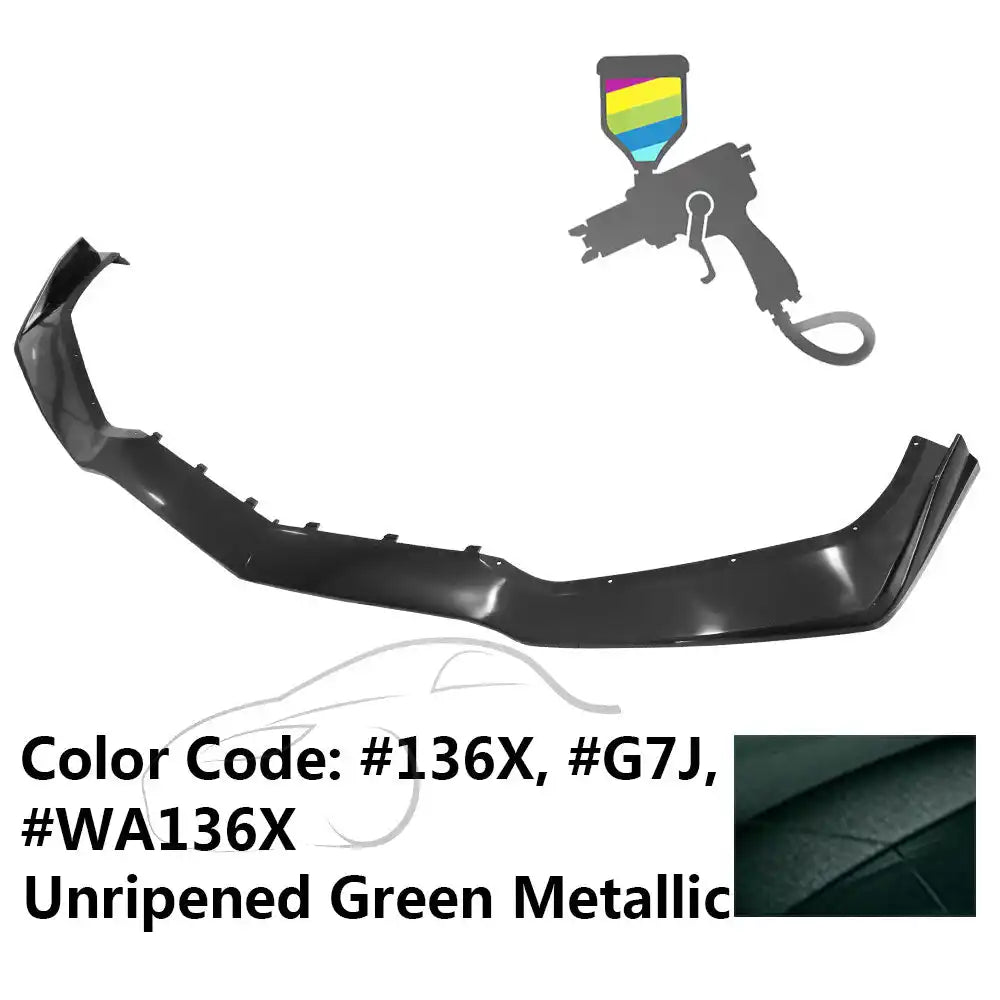 2014-2019 Chevy Corvette C7 ZR1 Style Painted Front Bumper Lip PP #G7J, WA136X Unripened Green Metallic