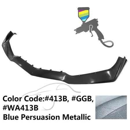 2014-2019 Chevy Corvette C7 ZR1 Style Painted Front Bumper Lip PP #GGB, WA413B Blue Persuasion Metallic