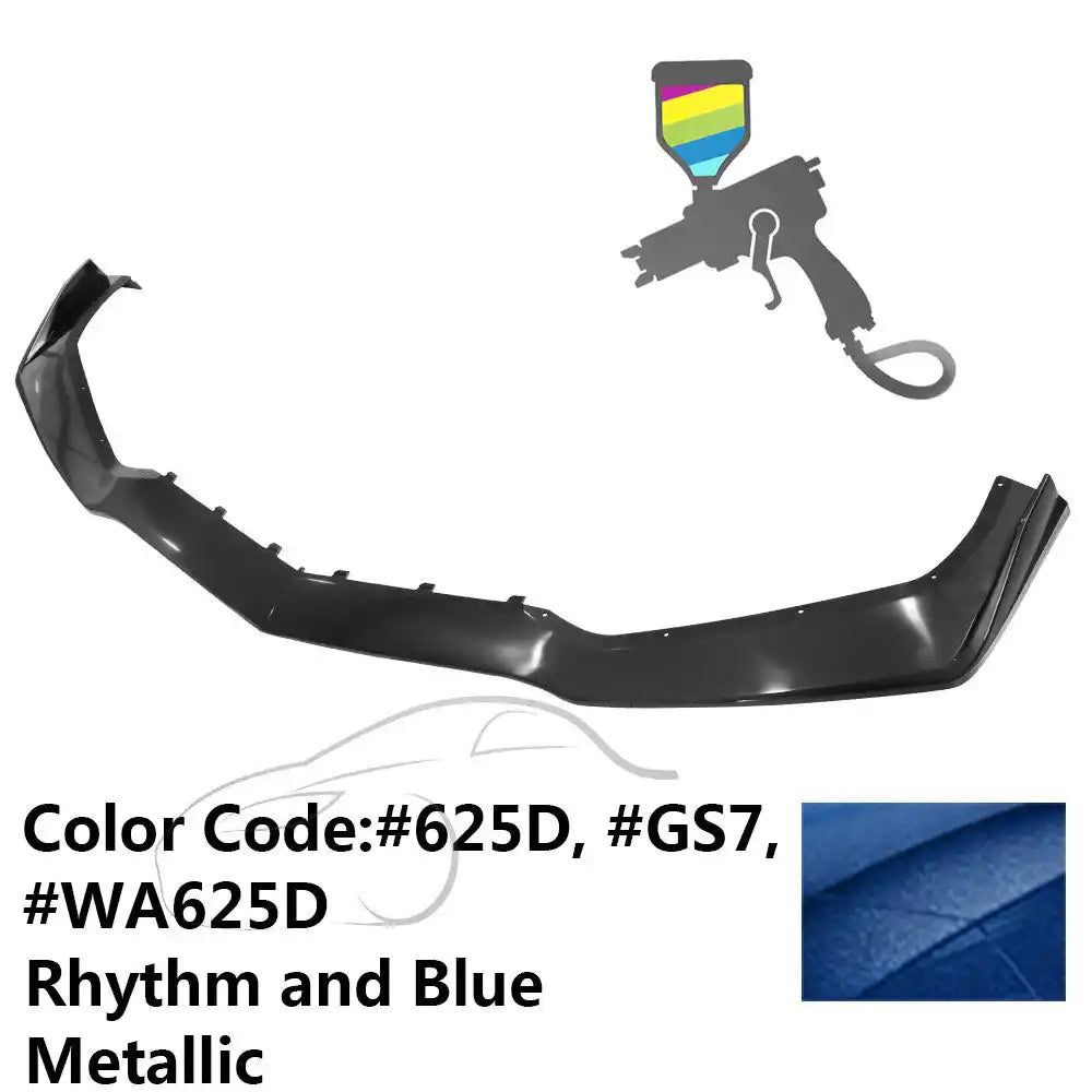 2014-2019 Chevy Corvette C7 ZR1 Style Painted Front Bumper Lip PP #GS7, WA625D Rhythm and Blue Metallic