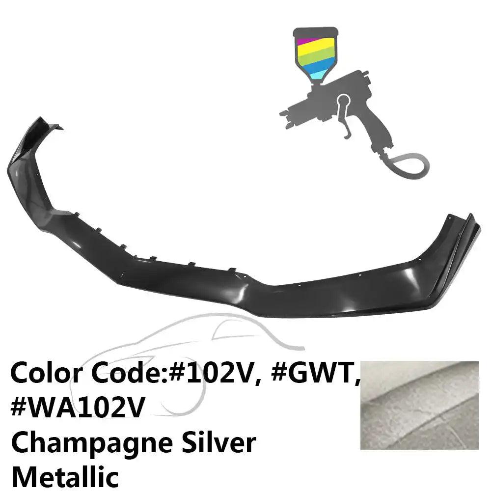 2014-2019 Chevy Corvette C7 ZR1 Style Painted Front Bumper Lip PP #GWT, WA102V Champagne Silver Metallic