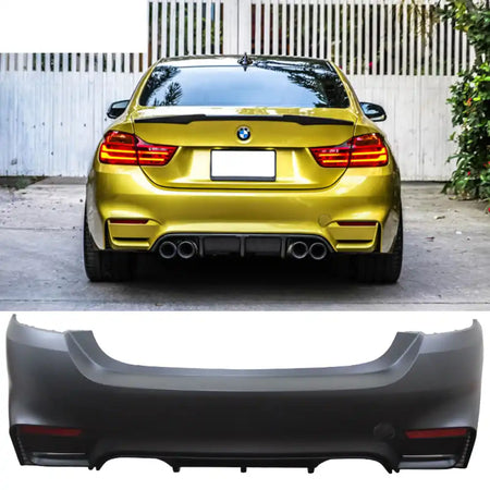 2014-2020 BMW 4 F32 M4 Style 2 Tips Outlet Rear Bumper Conversion