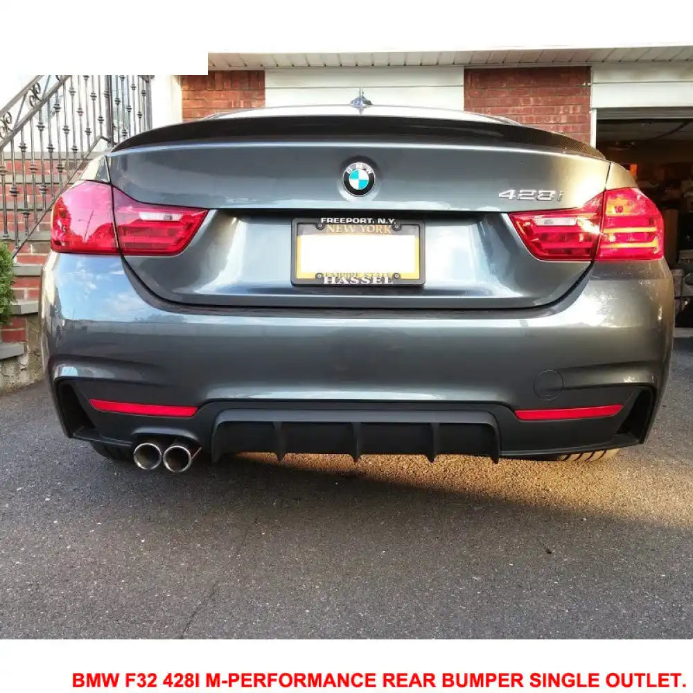 2014-2020 BMW F32 428i M-P Style PP Rear Bumper Cover Single Outlet