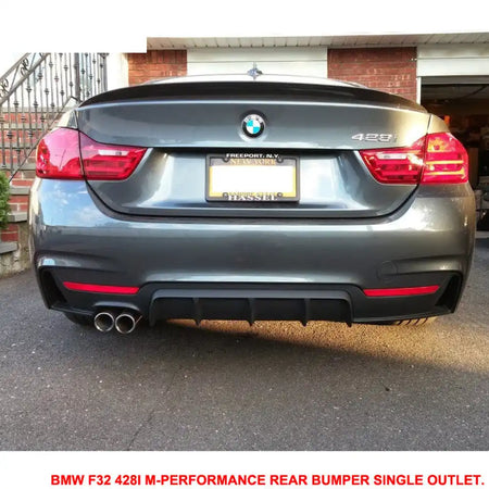 2014-2020 BMW F32 428i M-P Style PP Rear Bumper Cover Single Outlet