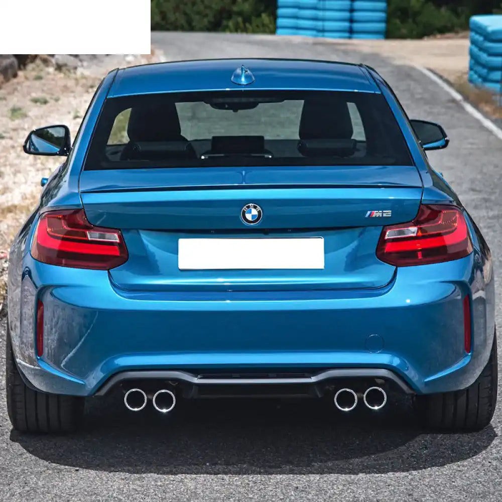 2014-2021 BMW F22 2 Series M2 Style Unpainted Black Rear Bumper Cover