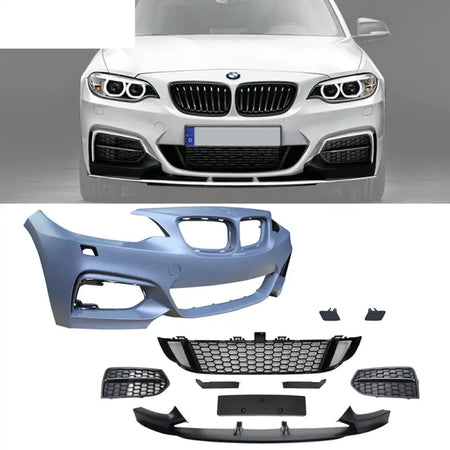 2014-2021 BMW F22 F23 2-Series MP Style Front Bumper Cover W/Grille PP