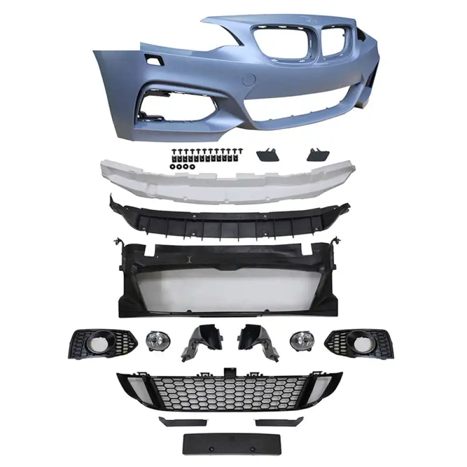 2014-2021 BMW F22 F23 M Sport Style Front Bumper Cover W/ Fog Lights