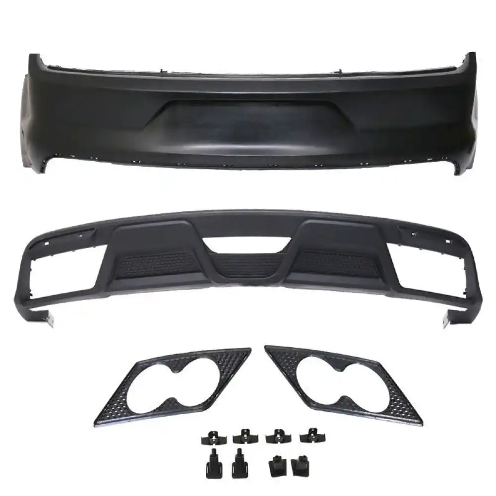2015-2016 Ford Mustang GT350 Black Front Rear Bumper Conversion PP