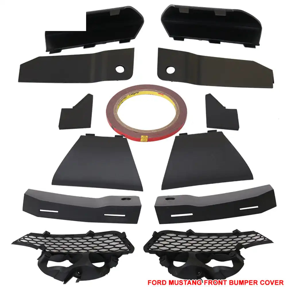 2015-2016 Ford Mustang GT350 Black Front Rear Bumper Conversion PP