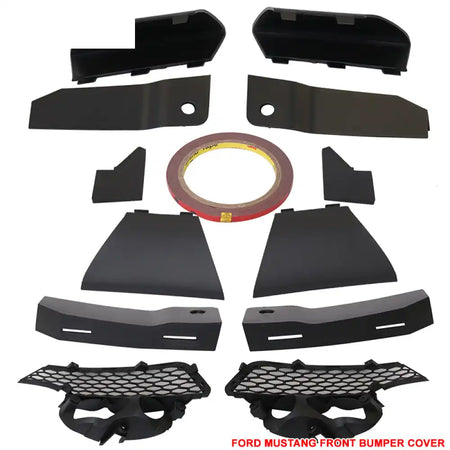 2015-2016 Ford Mustang GT350 Black Front Rear Bumper Conversion PP