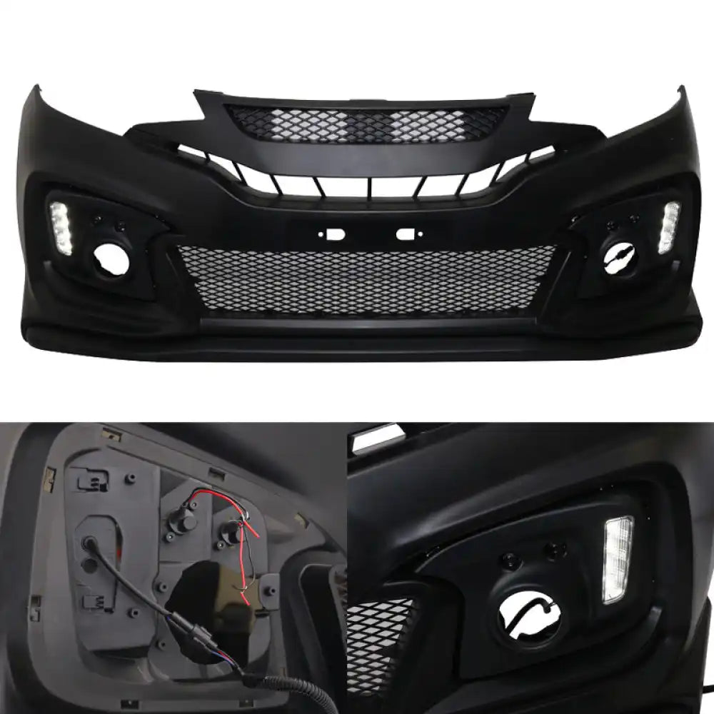 2015-2016 Honda Fit GK5 Front Bumper Conversion Cover DRL Light PP