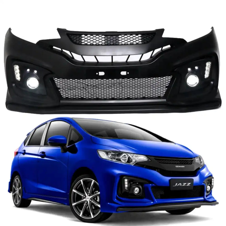 2015-2016 Honda Fit GK5 Jazz Front Bumper Conversion DLR Foglight PP