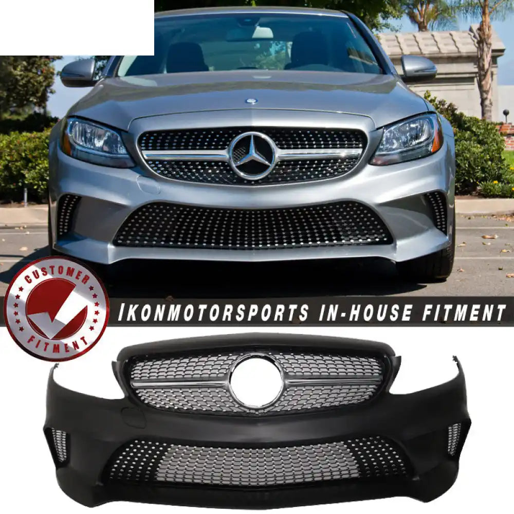 2015-2017 Benz W205 C-Class Concept Style Front Bumper Conversion PP