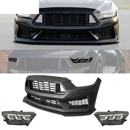 2015-2017 Ford Mustang Dark Horse Bumper Cover Switchback Headlight