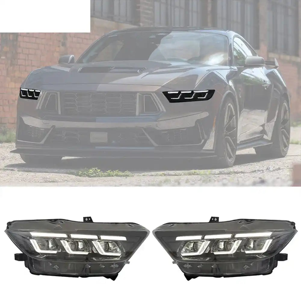2015-2017 Ford Mustang Dark Horse Bumper Cover Switchback Headlight