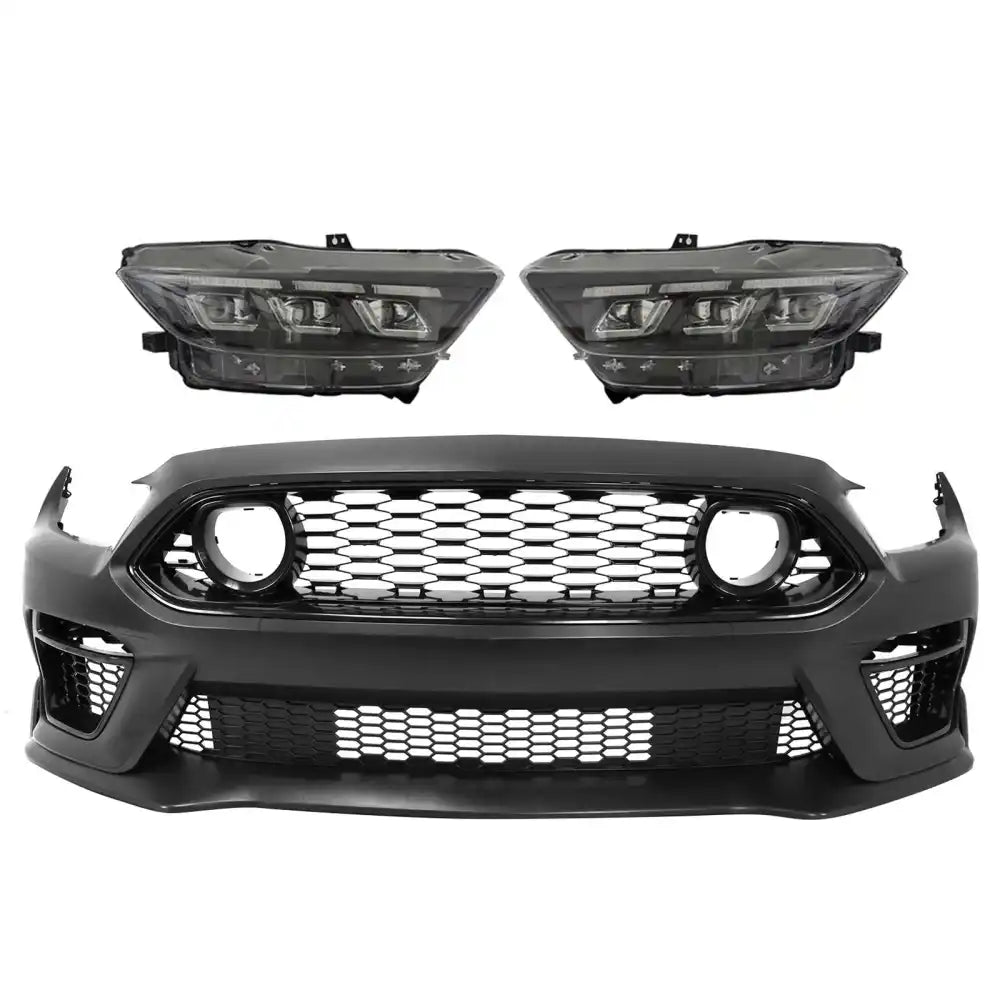 2015-2017 Ford Mustang Front Bumper Conversion W/ Headlights Grille PP