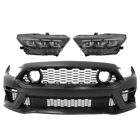 2015-2017 Ford Mustang Front Bumper Conversion W/ Headlights Grille PP