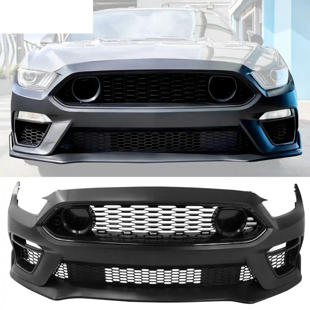 2015-2017 Ford Mustang Front Bumper Conversion W/ Headlights Grille PP