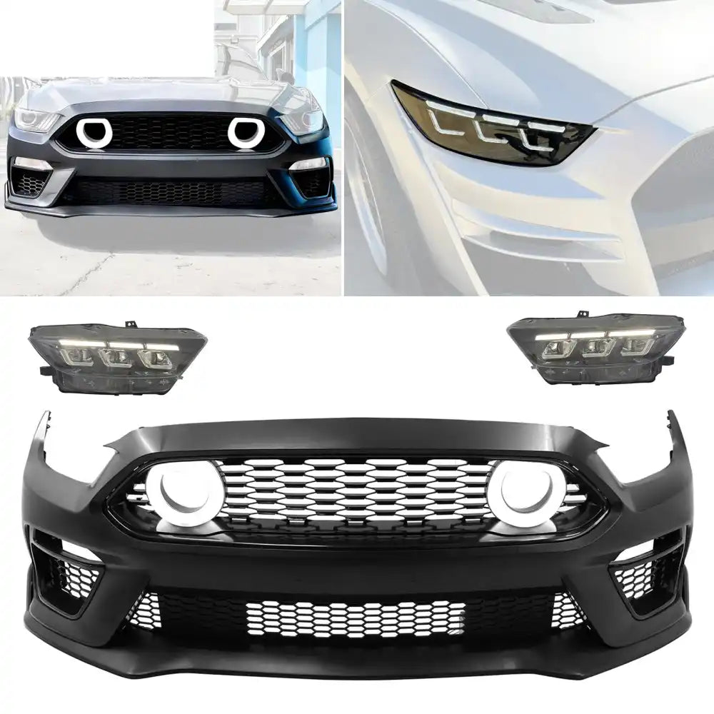 2015-2017 Ford Mustang Front Bumper Cover Led Grille 2024 Headlights