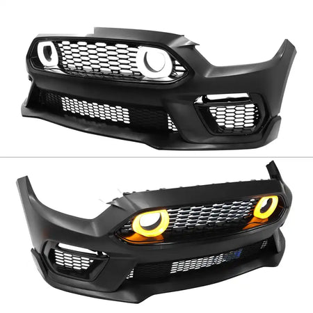 2015-2017 Ford Mustang Front Bumper Cover W/ Chin Lip LED Grille