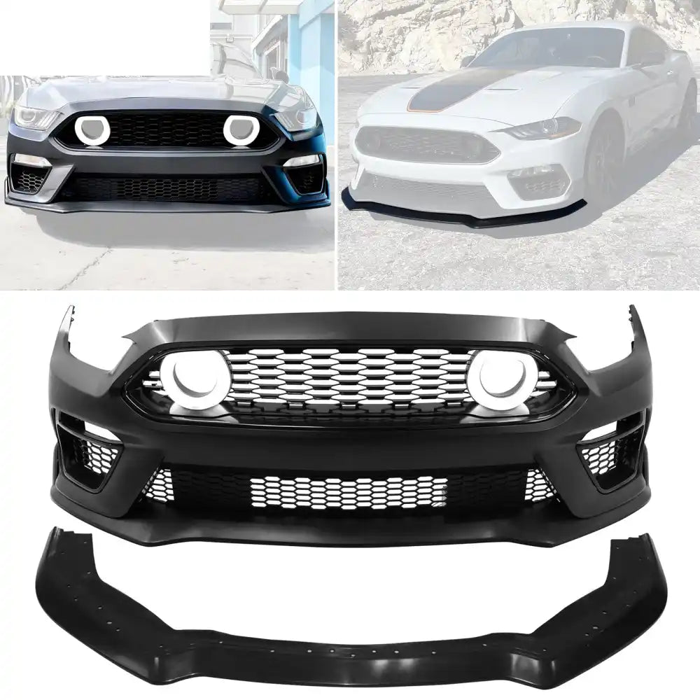 2015-2017 Ford Mustang Front Bumper Cover W/ Chin Lip LED Grille