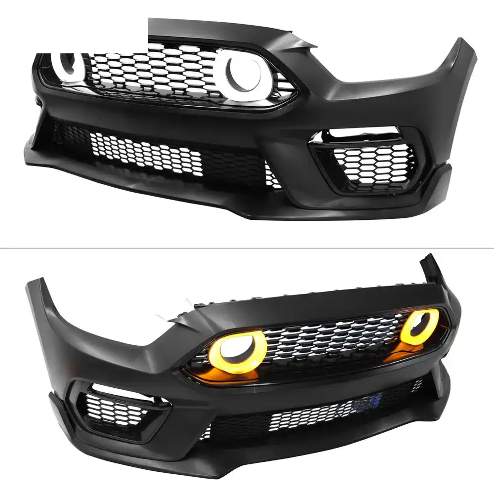 2015-2017 Ford Mustang Front Bumper Cover W/ LED Grilles Headlights