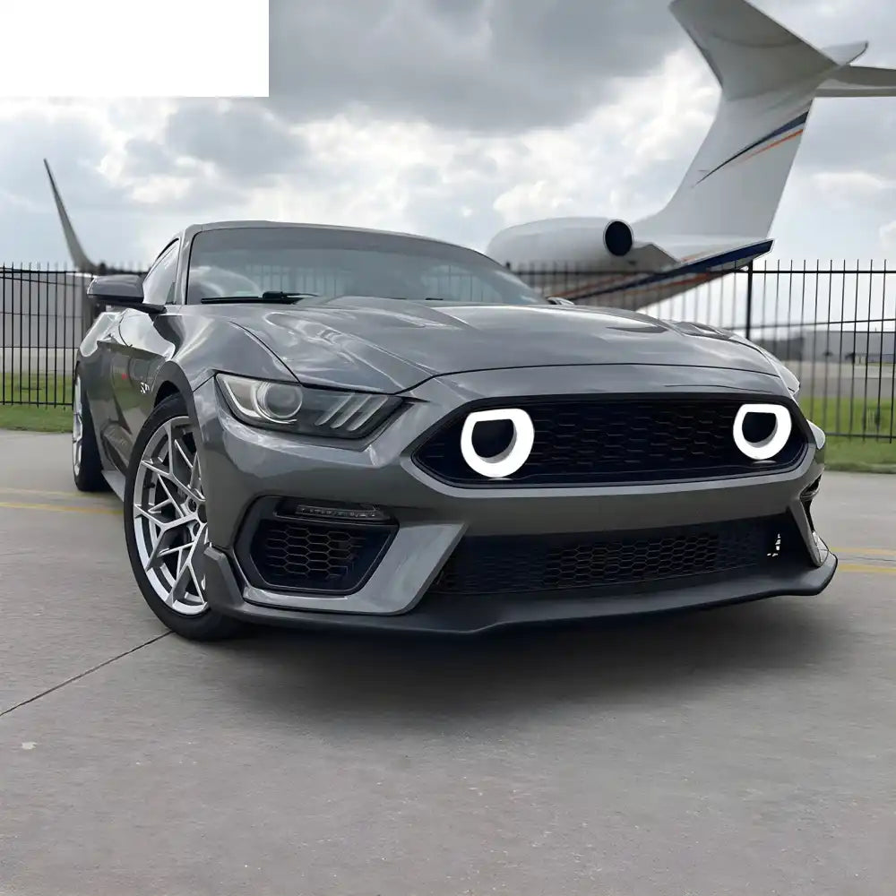 2015-2017 Ford Mustang Front Bumper Cover W/ LED Grilles Headlights