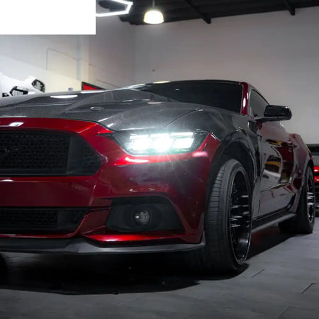 2015-2017 Ford Mustang Front Bumper Cover W/ LED Grilles Headlights