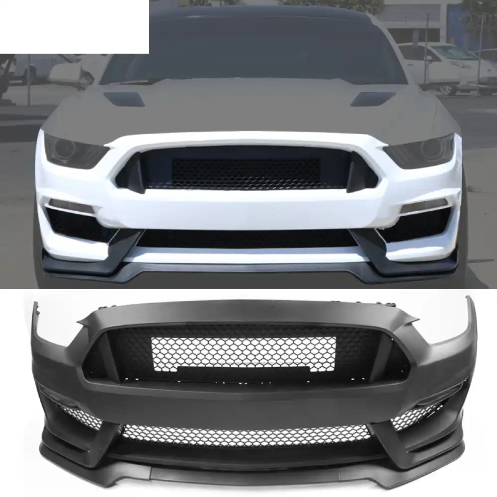 2015-2017 Ford Mustang Front Bumper Rear Diffuser & Dual Trunk Spoiler