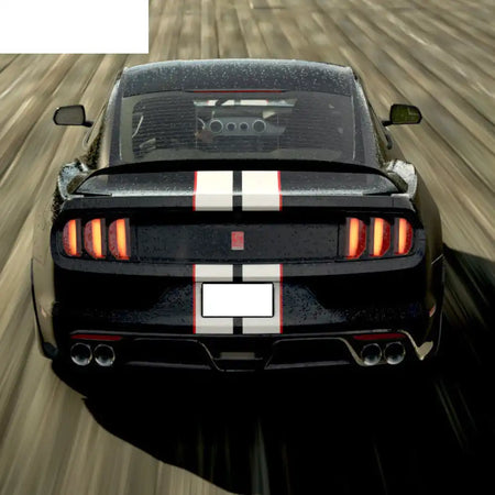 2015-2017 Ford Mustang Front Bumper Rear Diffuser & Dual Trunk Spoiler