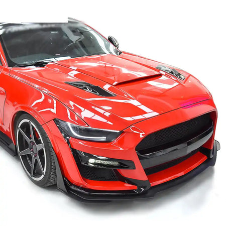 2015-2017 Ford Mustang GT500 Style Unpainted Black Front Bumper Lip PP