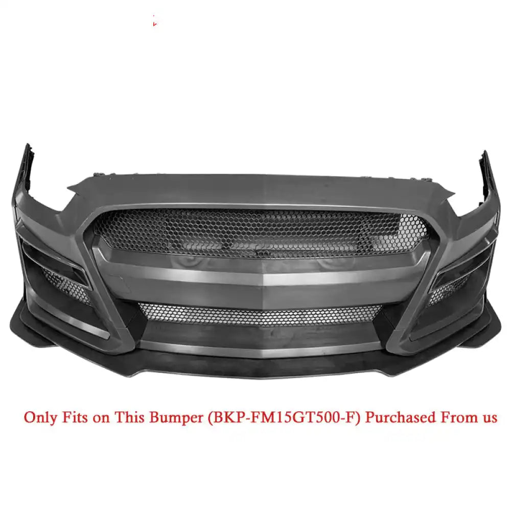 2015-2017 Ford Mustang GT500 Style Unpainted Black Front Bumper Lip PP