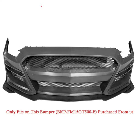 2015-2017 Ford Mustang GT500 Style Unpainted Black Front Bumper Lip PP