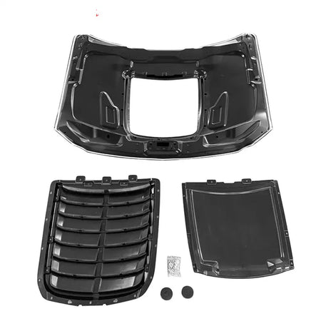 2015-2017 Ford Mustang Hood GT500 Style Black Car Hood Cover Aluminum