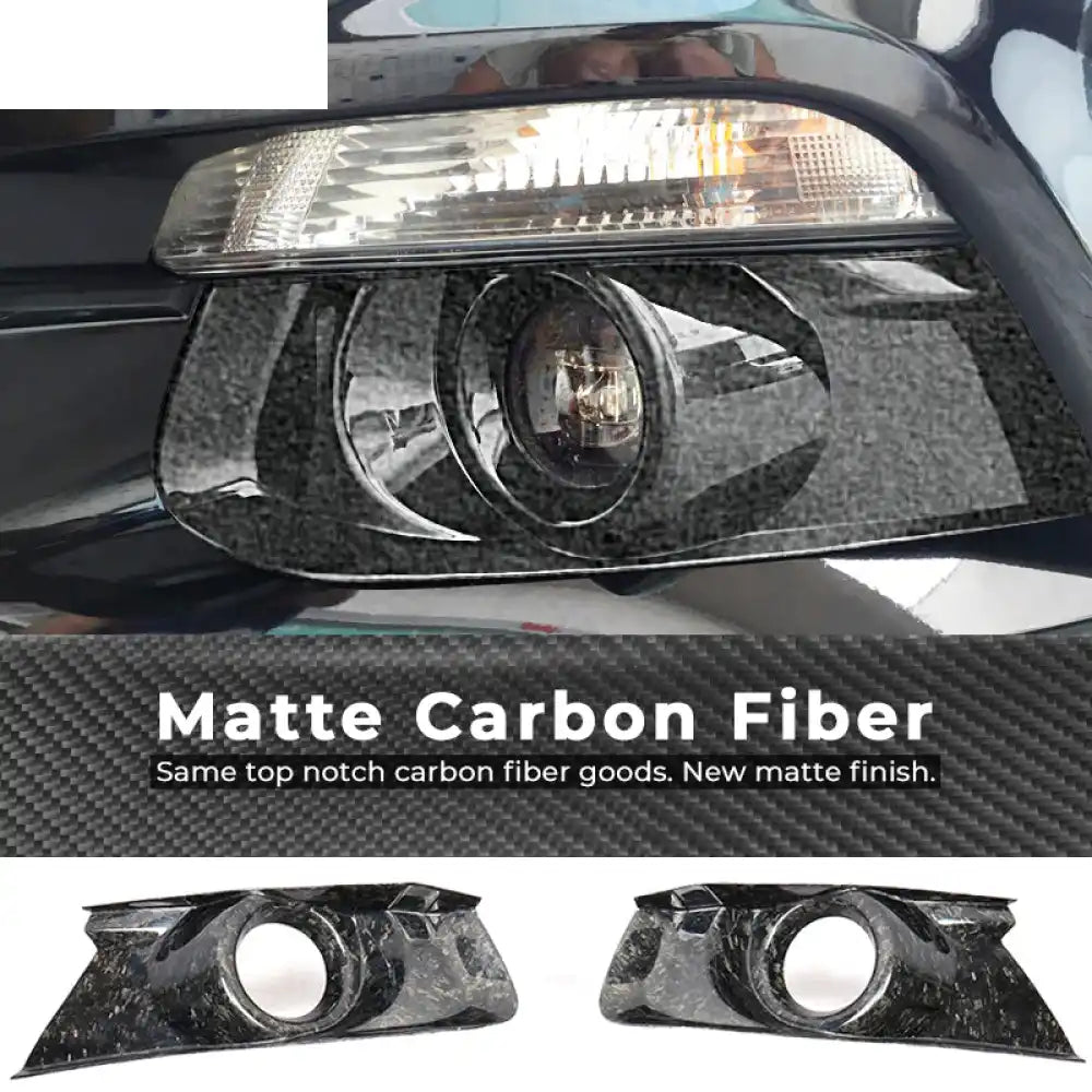 2015-2017 Ford Mustang JC Style Fog Light Cover Forged Carbon Fiber Matte Forged Carbon Fiber