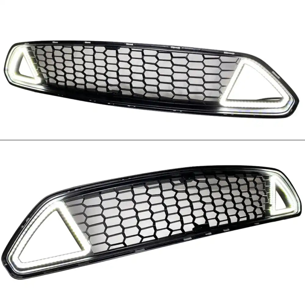 2015-2017 Ford Mustang Unpainted Front Hood Upper Grille w/ LED Lights