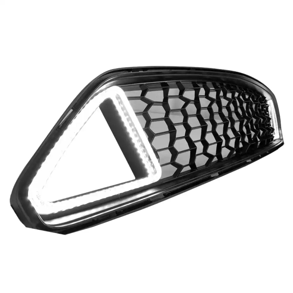 2015-2017 Ford Mustang Unpainted Front Hood Upper Grille w/ LED Lights