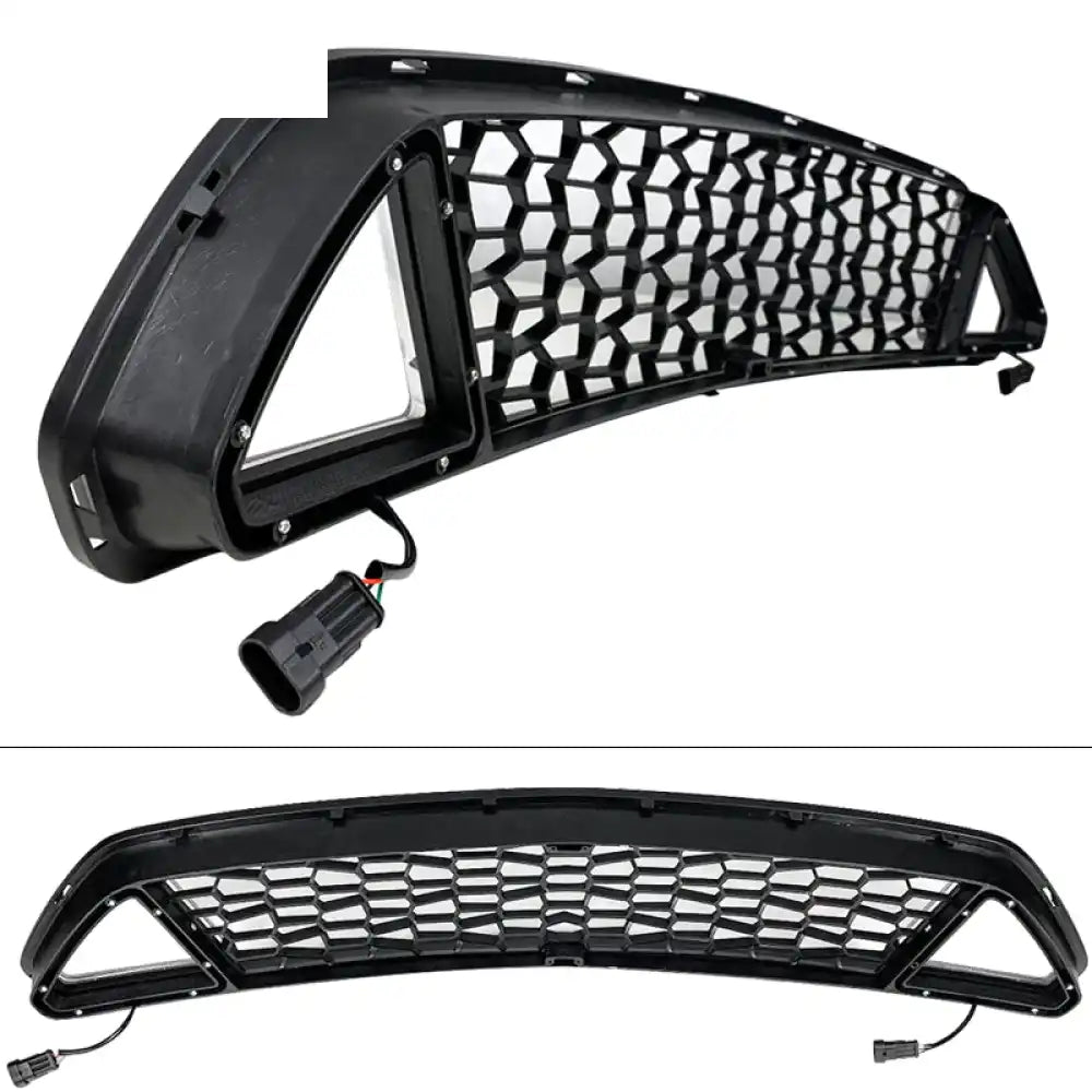 2015-2017 Ford Mustang Unpainted Front Hood Upper Grille w/ LED Lights
