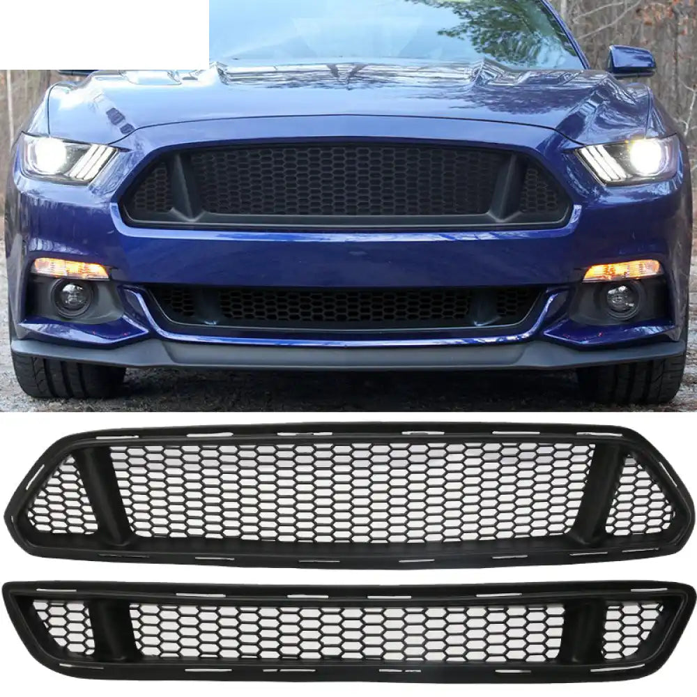 2015-2017 Ford Mustang Unpainted Front Upper Mesh Grille Grill PP