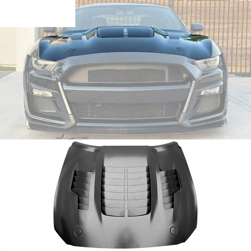 2015-2017 Ford Mustang V6/GT/GT350 GT500KR Style Front Hood Aluminum