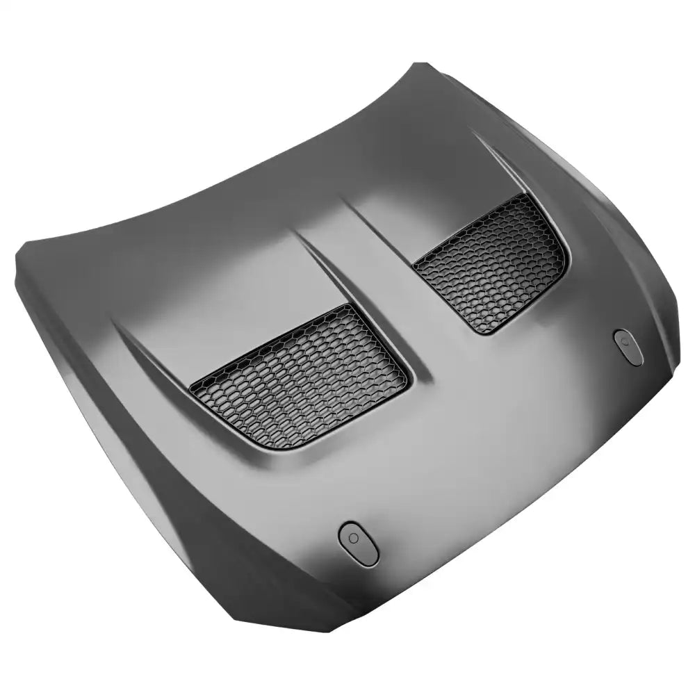 2015-2017 Ford Mustang V6/GT/GT350 GTD Style Front Hood Black Aluminum